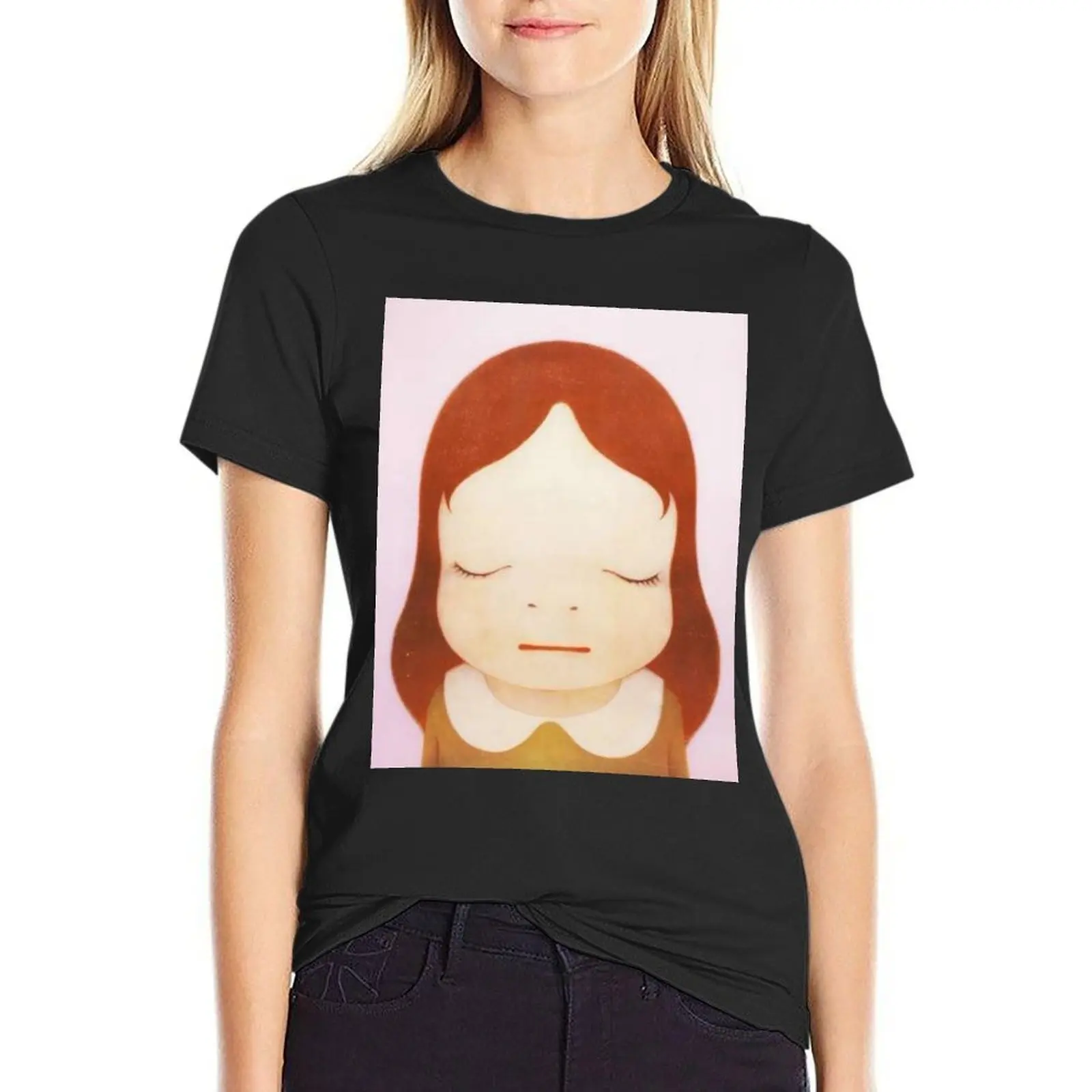 

Yoshimoto nara T-Shirt sports fans vintage clothes anime clothes Women's cotton t-shirt