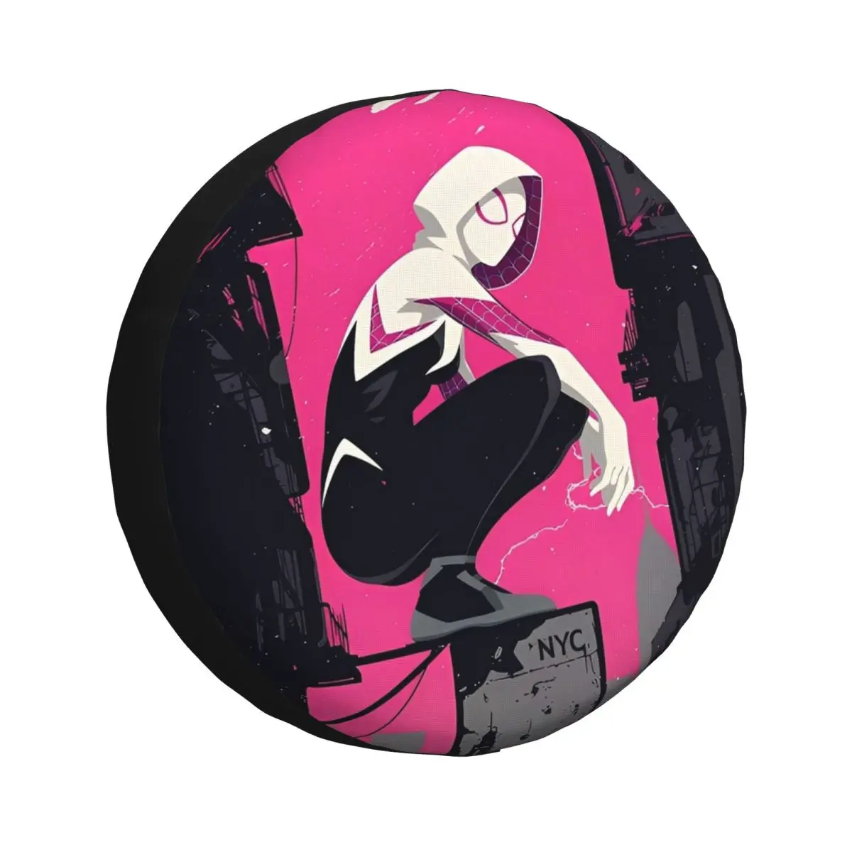 

Spider Gwen Spare Tire Cover Car Wheel Cover Dust-Proof SpiderMan Universal Fit for Camper SUV Vehicle