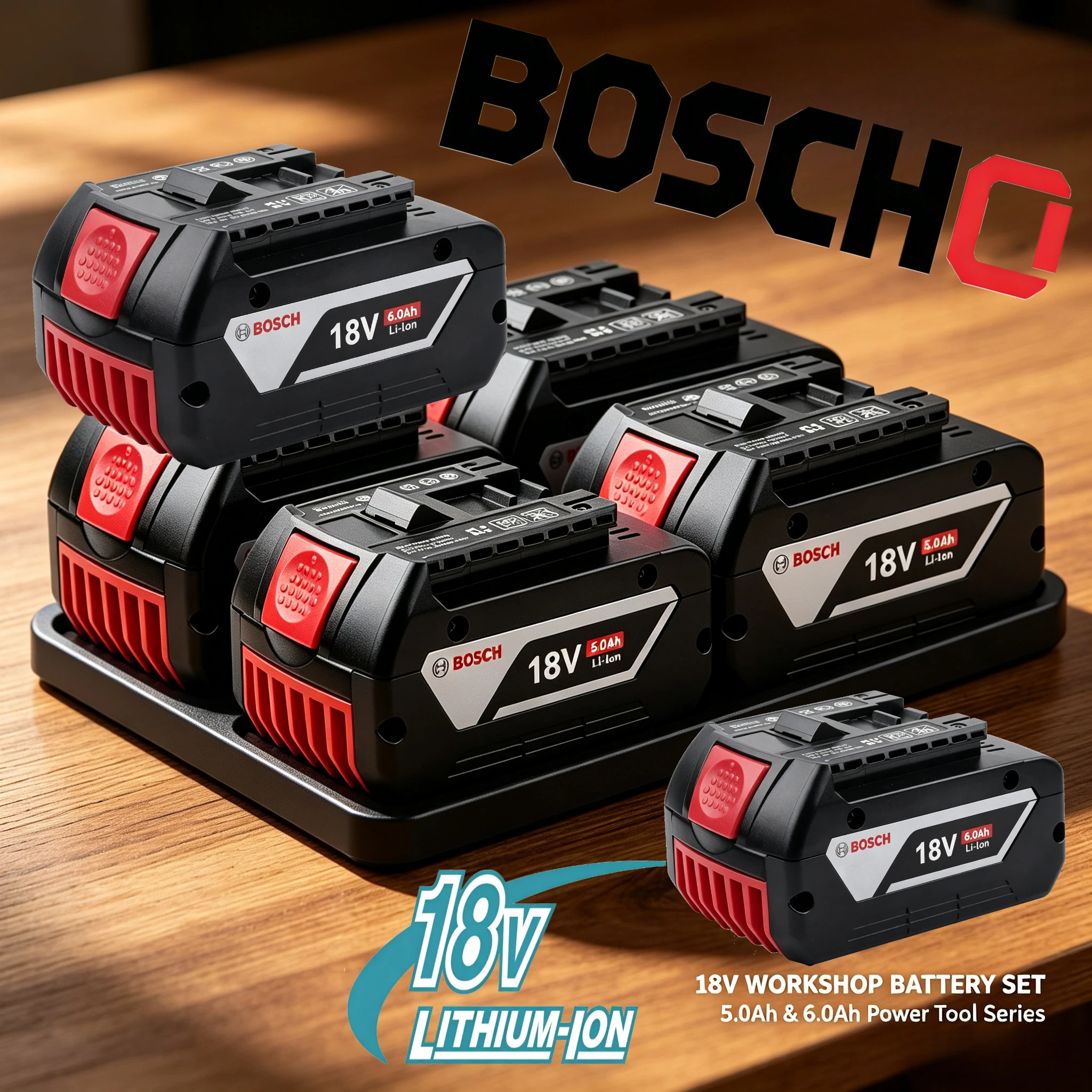 

Bosch Authentic 18V 6000mAh OEM Lithium Battery Direct Replace BAT610 GSR18V-45 Professional Wireless Power Tool Spare