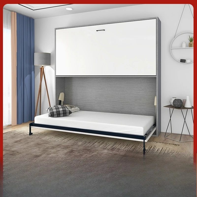 Mother-in-child double invisible frame bunk children's double folding Murphy wall five accessories