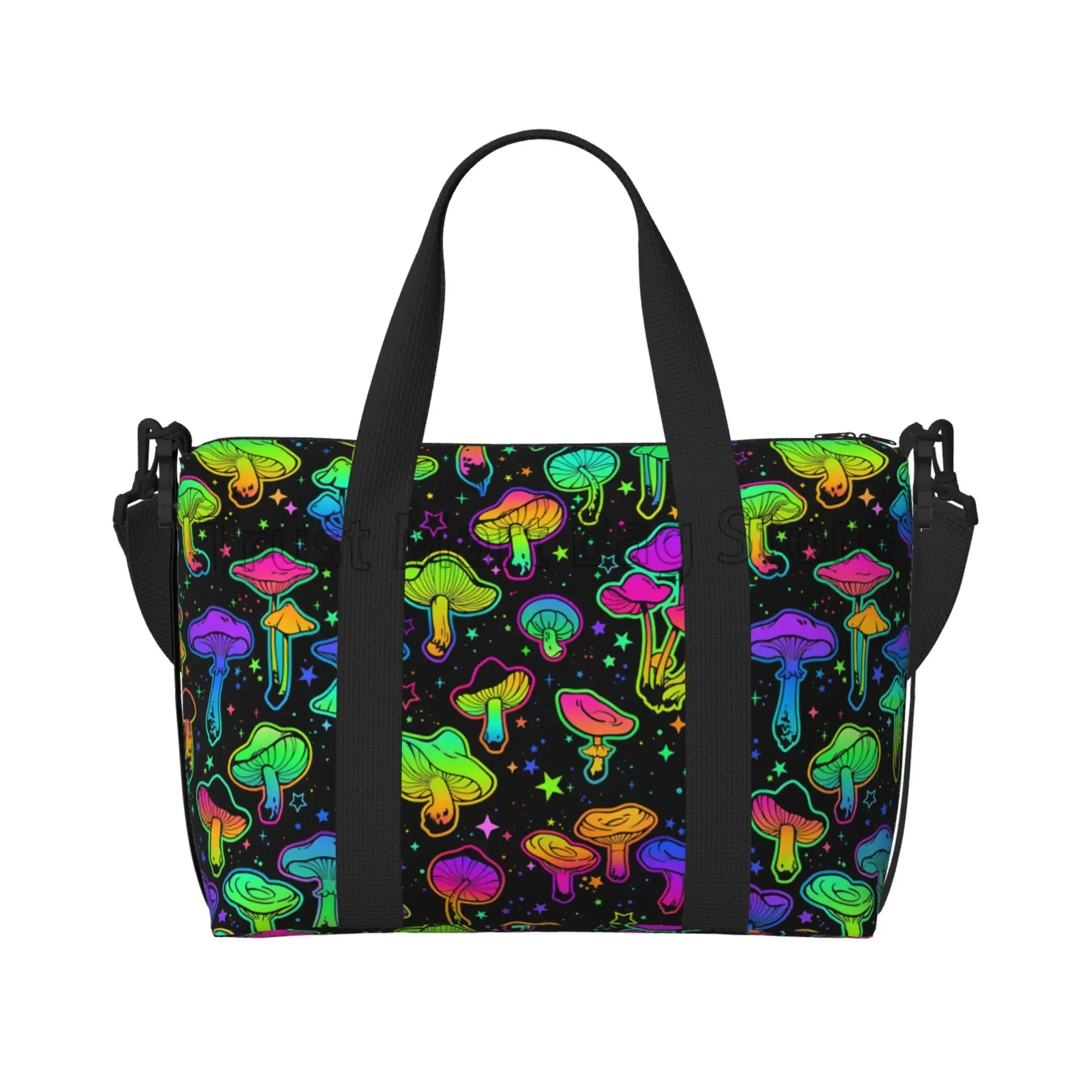 Trippy Magic Mushrooms plunjezak Unisex Sport Gymtassen Overnachtsreistassen Tiener Kids Weekender Bag voor schooltraining Reizen