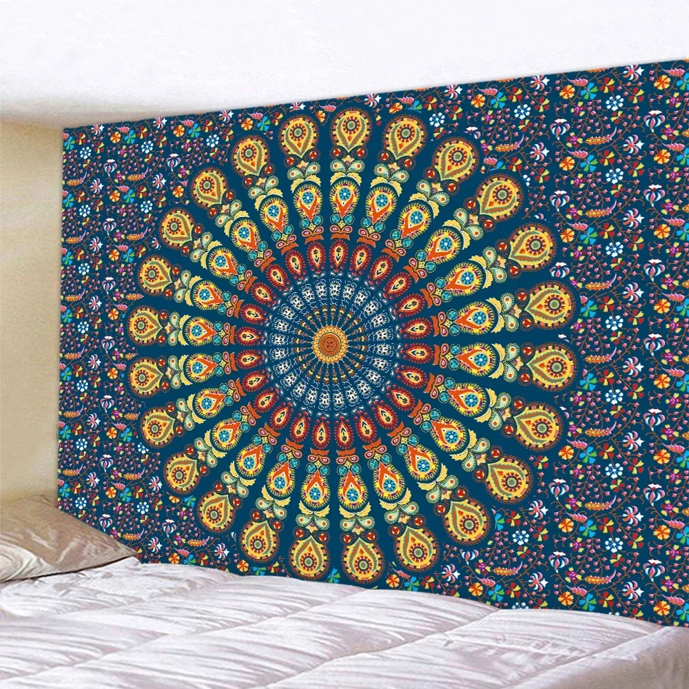 Indian mandala large size tapestry wall hanging beach travel mattress bohemian home decor tapestry sheet yoga mat