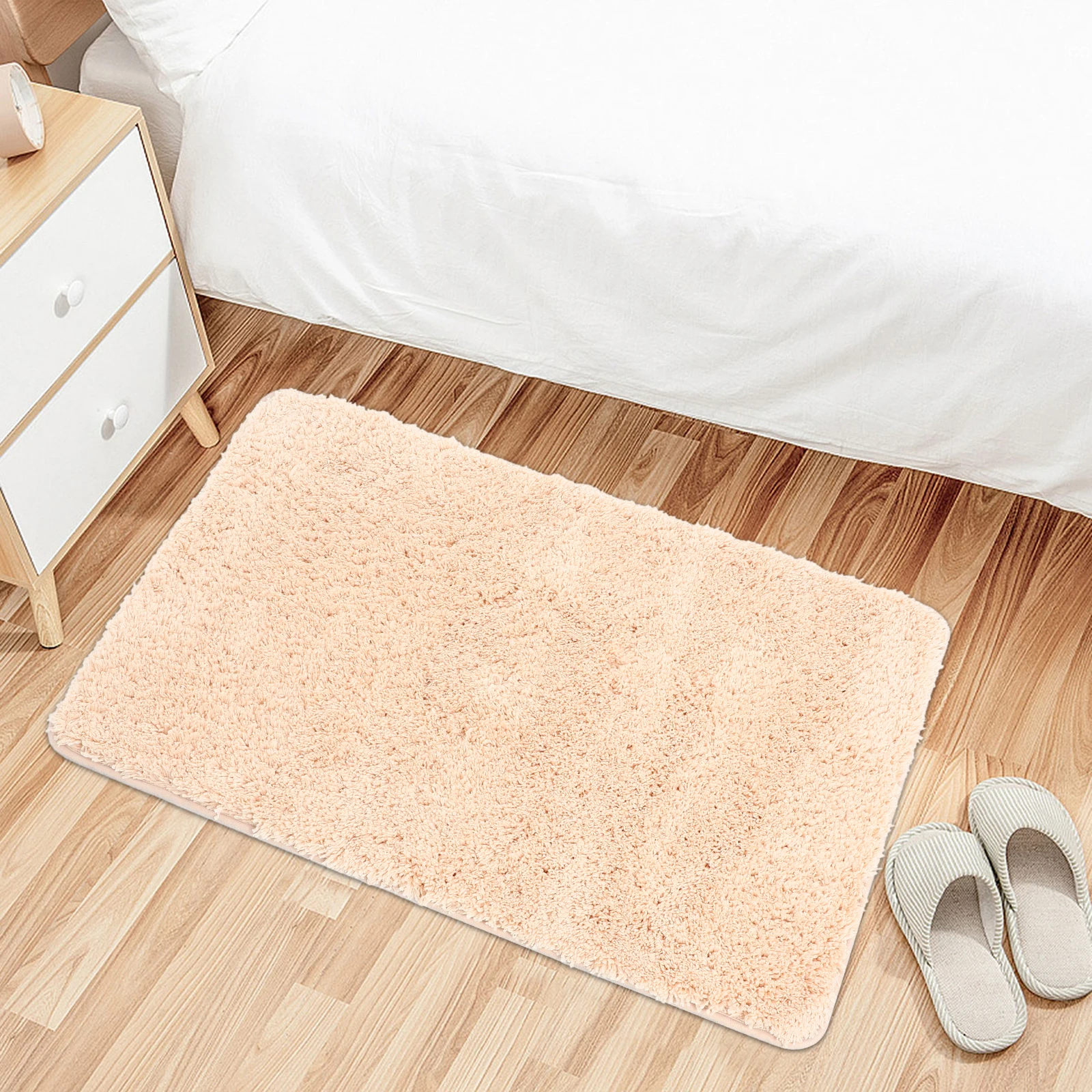 

1PC 80X50CM Non Bath Mat Soft Absorbent Shower Rug Washable Polyester Bathroom Floor Mat For Home Use