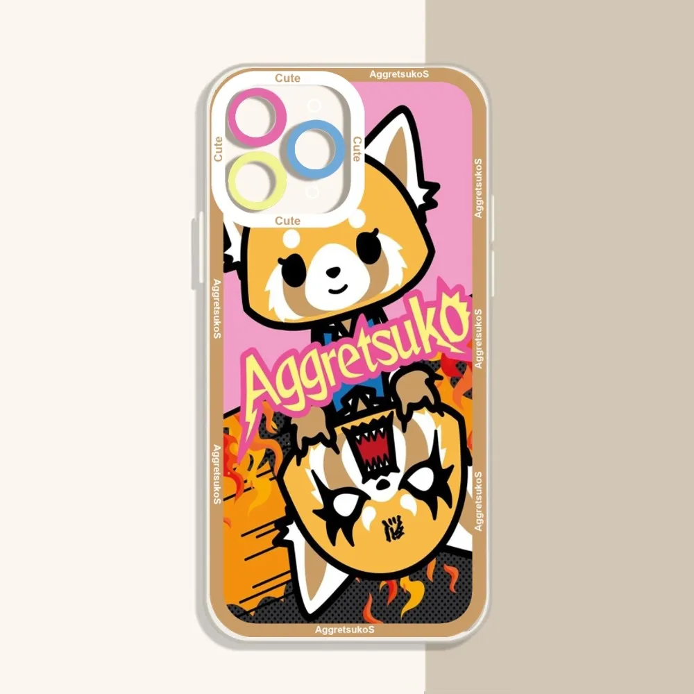 Cute Cartoon A-AggretsukoS Phone Case For iPhone 12 11 13 14 Pro Max XR XS Max X SE2020 7 8 Plus Case