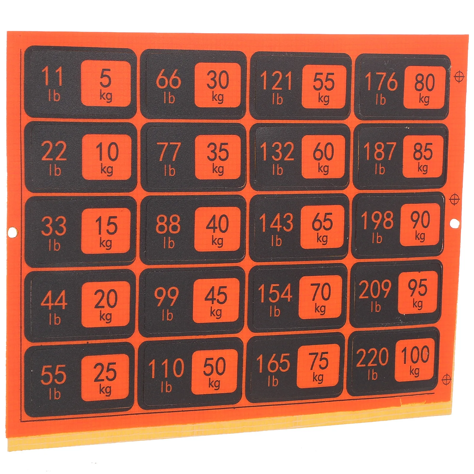 

1 Sheet Weight Plate Sticker Adhesive Gym Equipment Labels Reusable Weight Tags Gym Training Block Stickers Sticker Label
