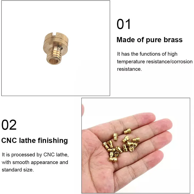 10pcs Main Jet M6 6mm #50-182 For Dellorto Carburetor PHNL/PHVA/PHBH/PHBL/PHBN/PHVB/PHBG Carb Injector Nozzle image 5