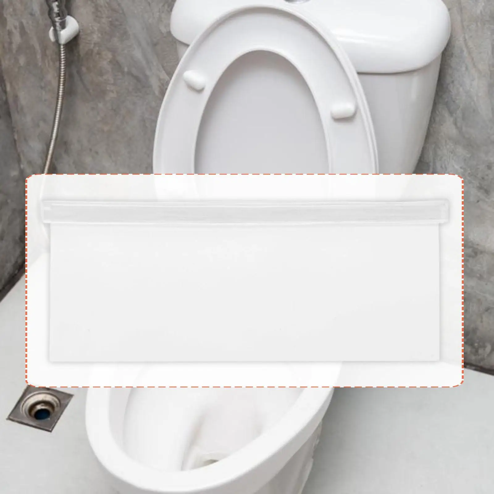 Portable Urine Splash Guard PVC Rubber Shield Cover Easy Setup Pee Protector for Toilet Seat Bathroom Overflow Avoidance