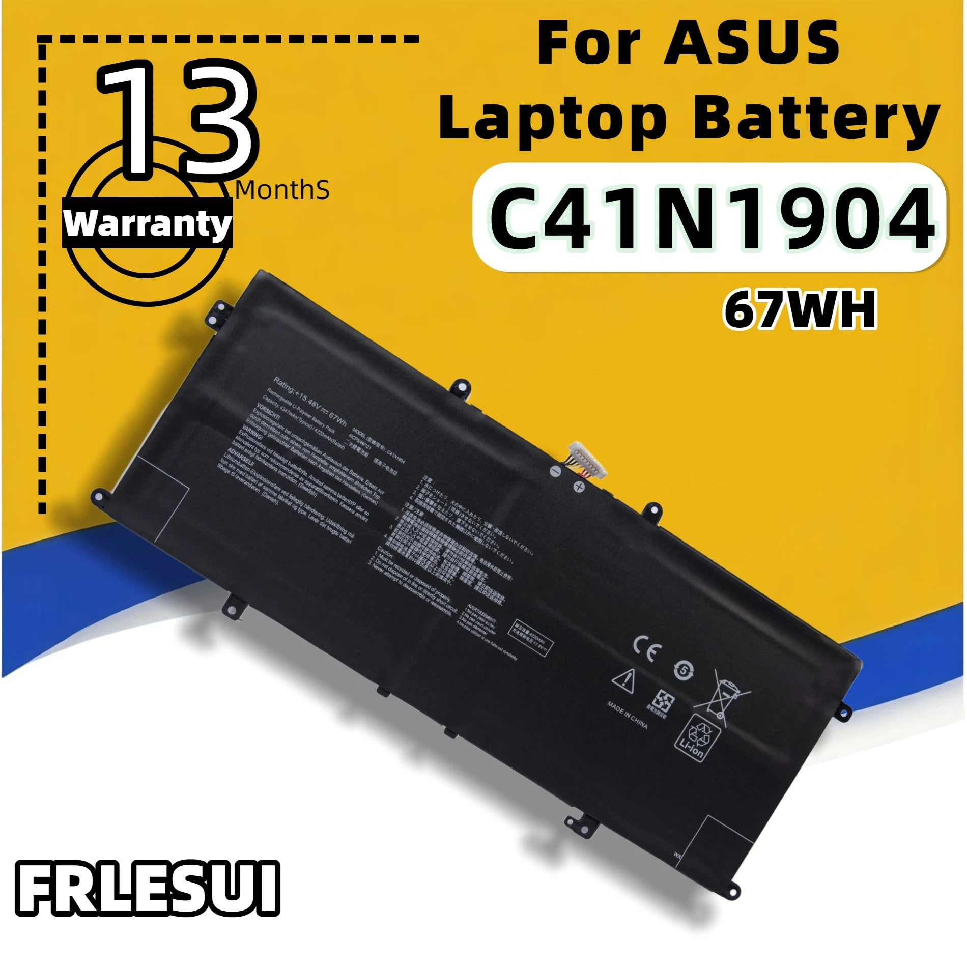 FRLESUI Battery C41N1904  For ASUS ZenBook 14 UX425UA UM425IA UX425EA UX425JA BX325JA UX325EA UX325JA UX363EA Laptop Battery