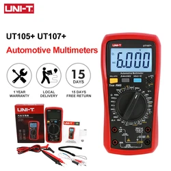 UNI-T Digital Automotive Multimeter Car UT105+ UT107+ AC DC Current Tester Voltmeter Capacimeter Frequency Meter Temperature