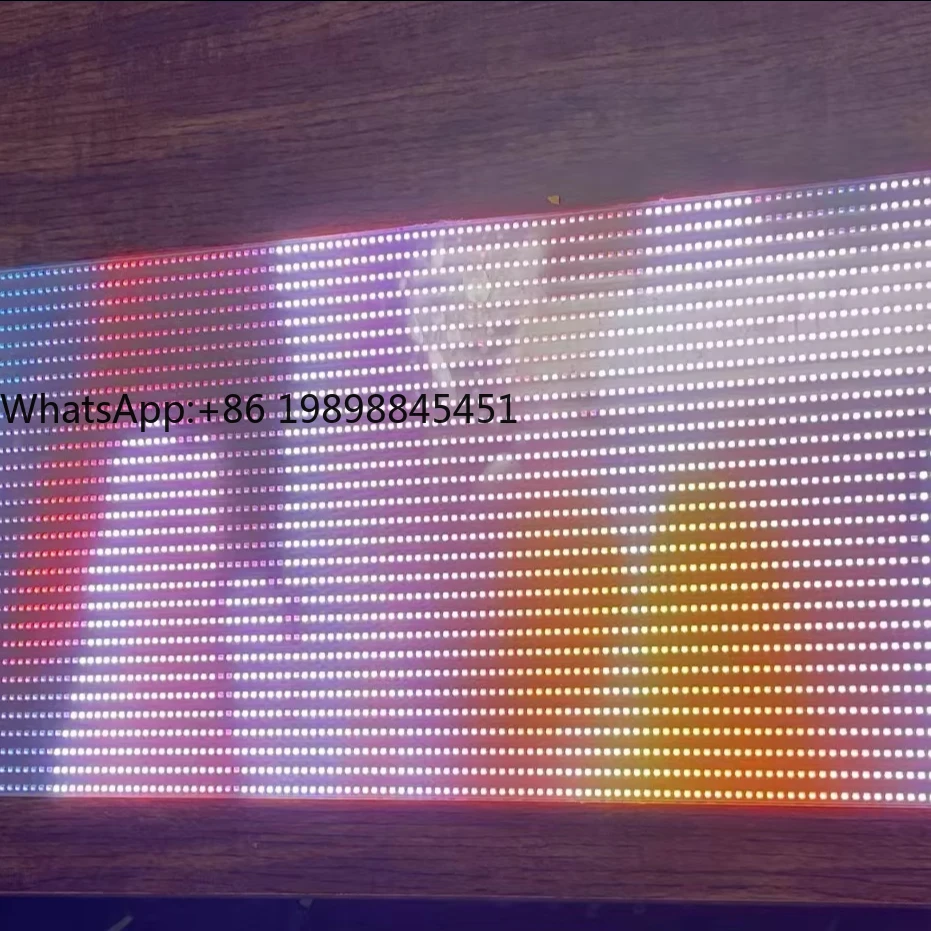 

High Quality P6 High-Brightness Indoor Flexible Transparent LED Display Screen for Glass Windows Advertising.