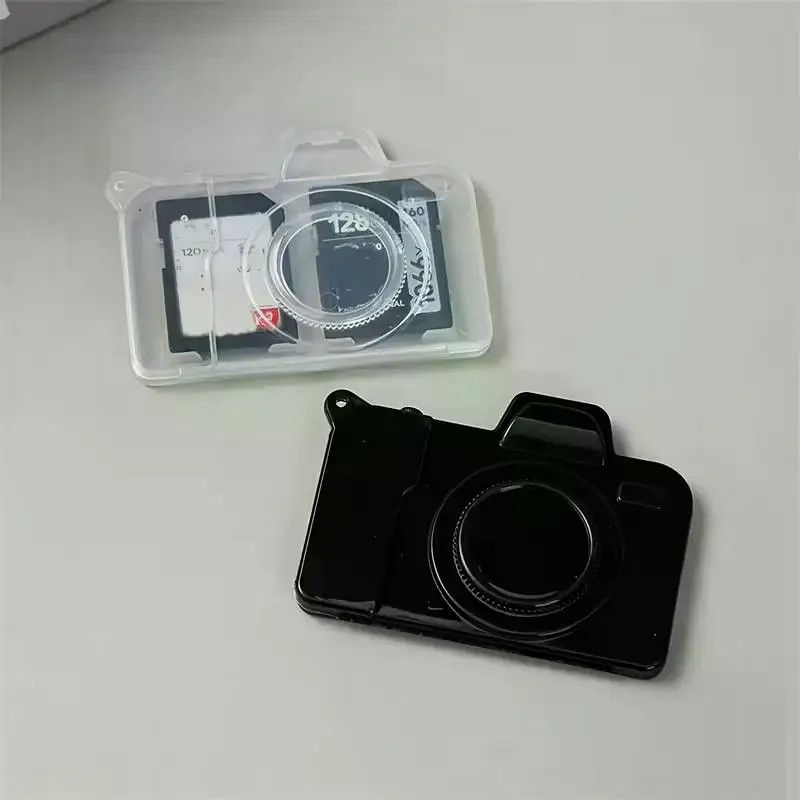 Portable Camera Shaped Memory Card Organizer 1/2Pcs Waterproof Storage Box for Photographer Business Trip Shooting