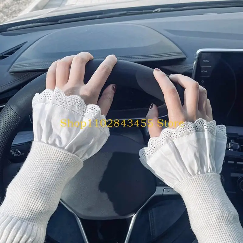 49mc معصم خريف الخريف سترة شتاء الأكمام الزخرفية أصفاد الرسغ