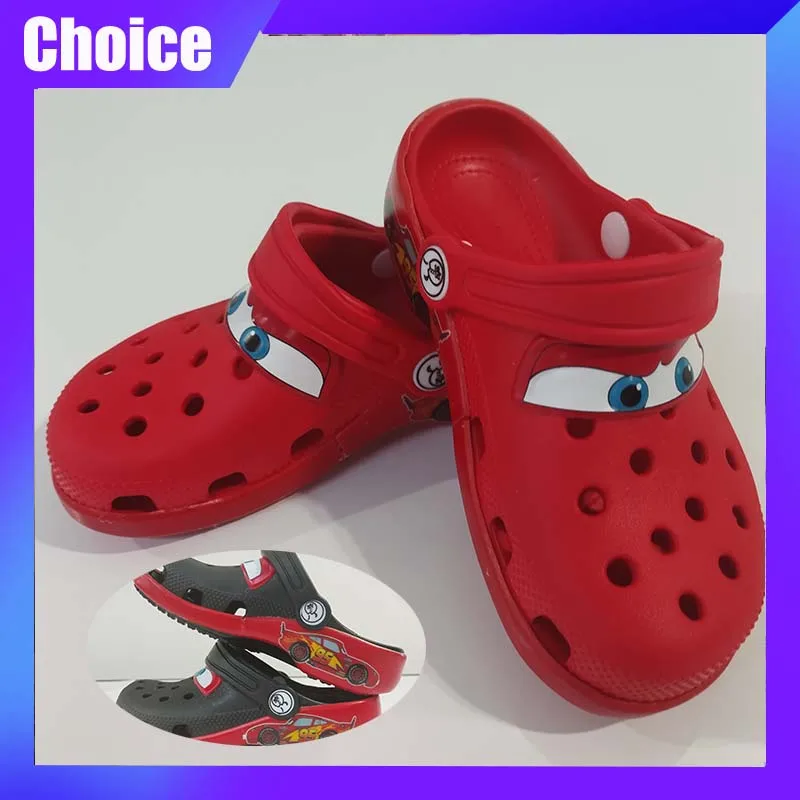 

Disney Lightning Mcqueen Kids Slippers Cartoon Cute Outdoor Sandals Casual Breathable For Boys Girls Adult Non-Slip Beach Shoes
