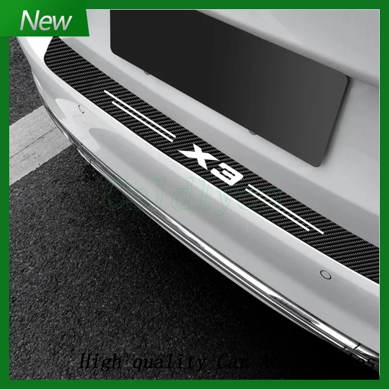 Car Trunk Door Sill Protection Sticker Cover Anti-scratch Decals For X3 E83 F25 G01 letter Waterproof Auto Accessories Interior