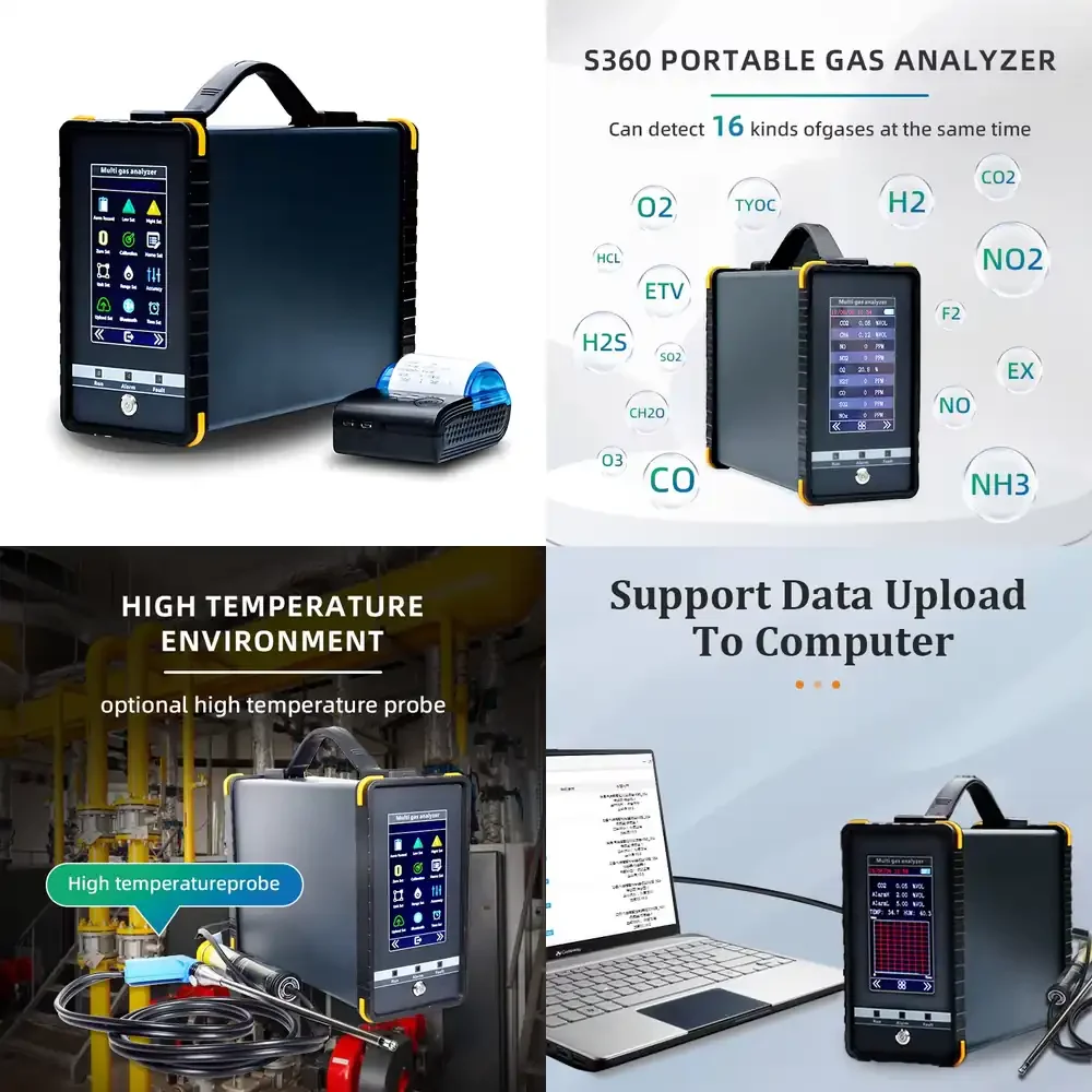 

S360 Portable Multi for SO2 NOx O2 CO CO2 with High Sensitivity for Industrial Air Detection