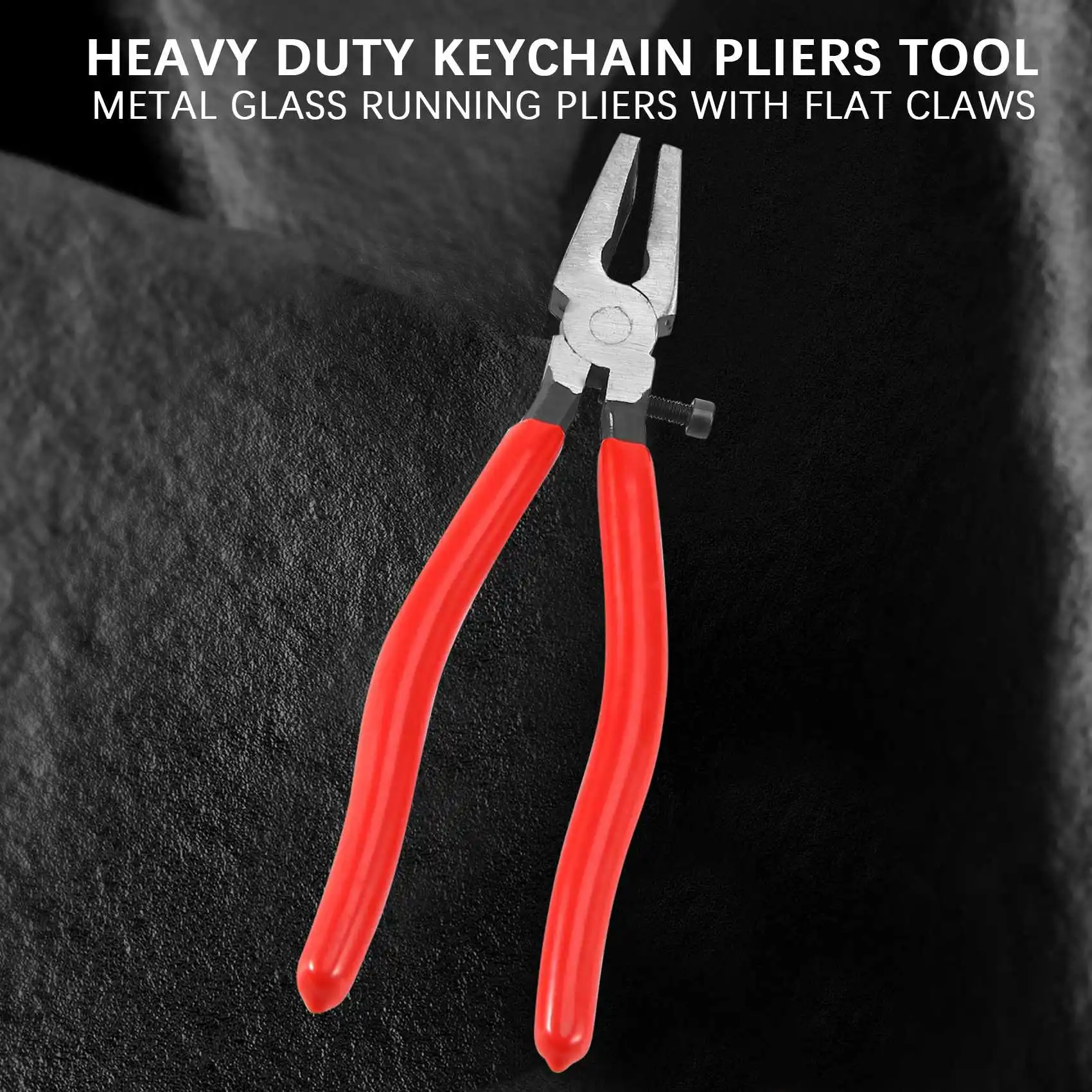 Heavy Duty Key Fob Pliers Tool, Metal Glass Running Pliers With Flat Jaws, Studio Running Pliers Attach Rubber Tips Perfect For