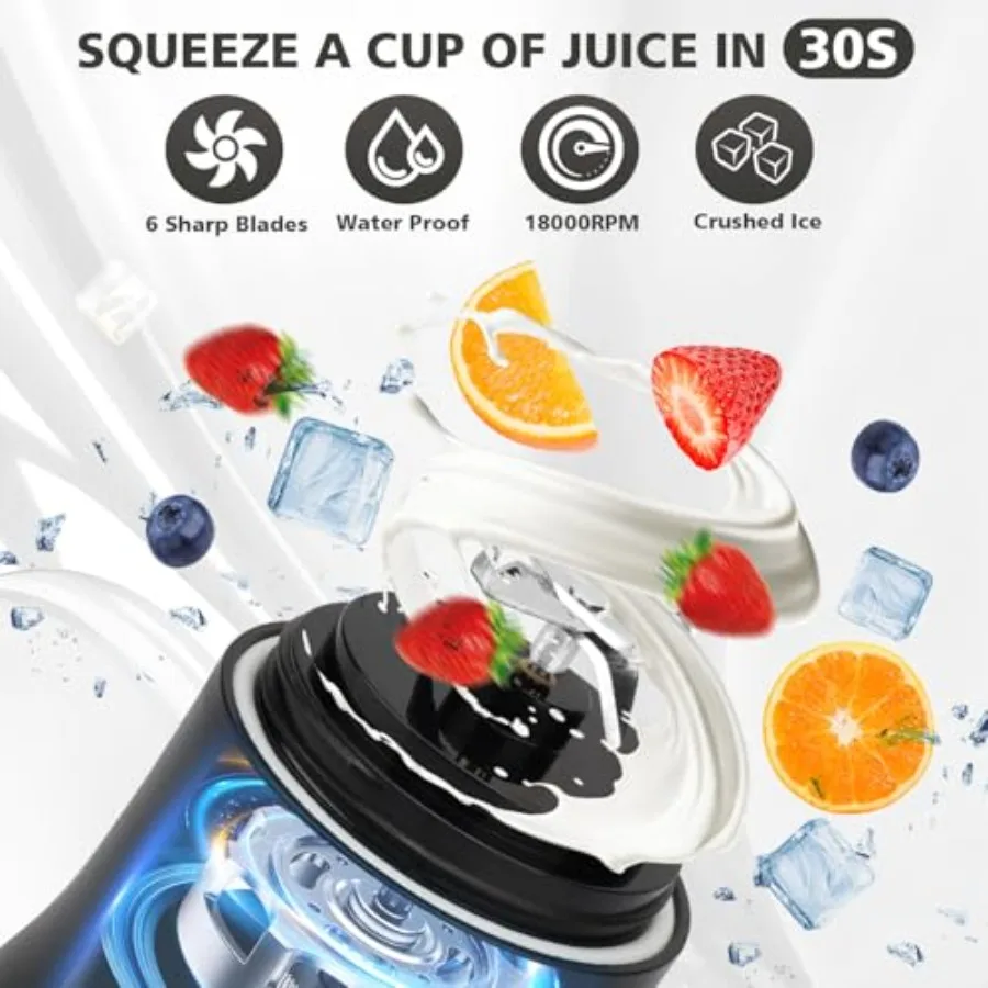 USB-C Portable Blender with 6 Blades 4