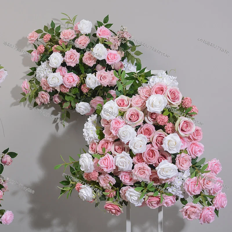 Pink floral suit Proposal engagement arrangement Hydrangea