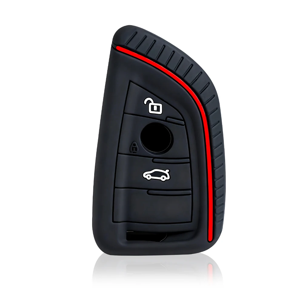 Silicone 3 Button For BMW 1 2 3 4 5 6 7 X1 X2 2014 2015 2016 2017 2018 2019 Key Cover Case Holder Protect Shell Car Accessories
