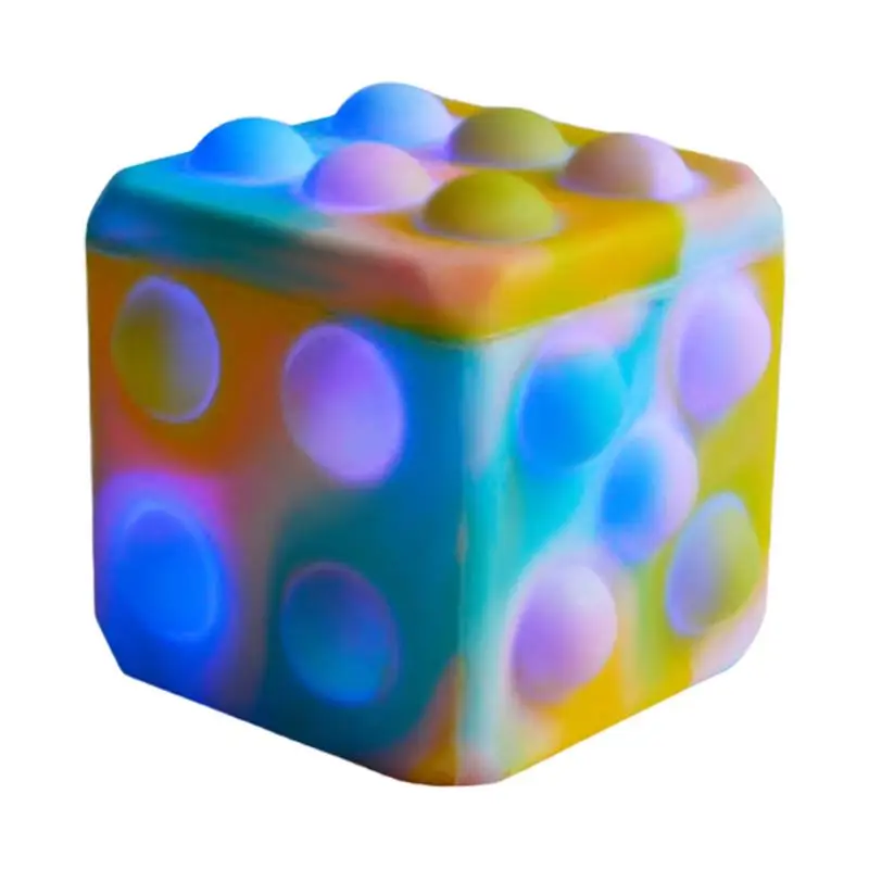 

Pop Dice Stress Toy Dice Stress Relief Toy 3D Dice Shaped Squeeze Toys Stress Reliever Venting Toy Silicone Pop Bubbles Party