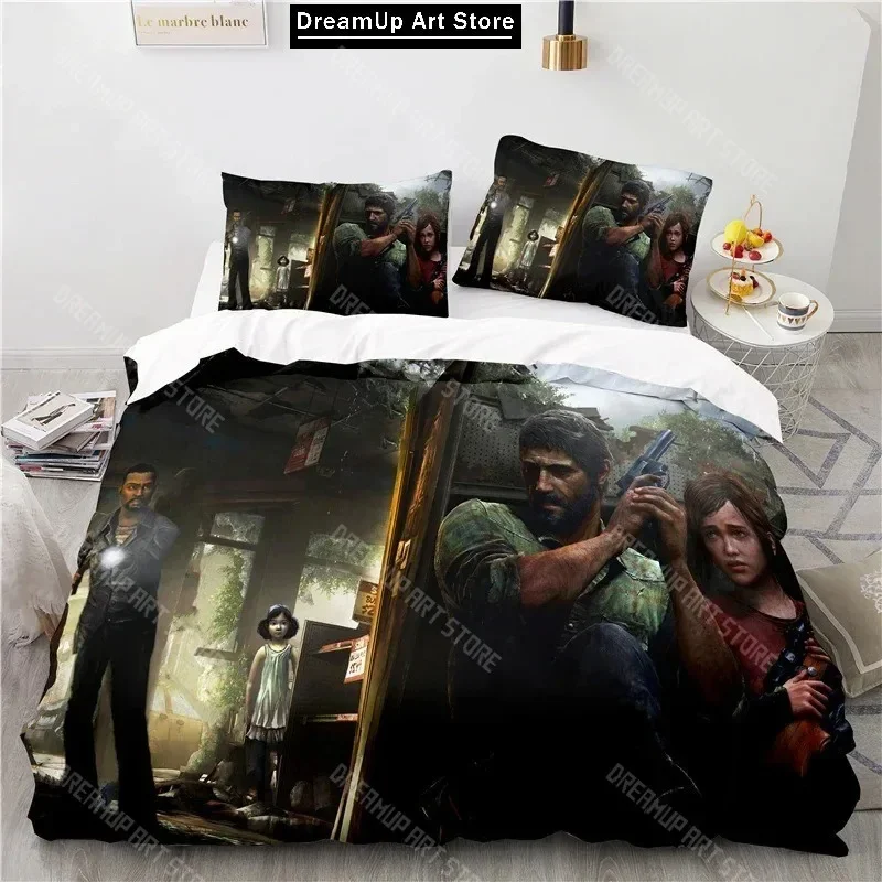 

3D Printed The Last of Us Bedding Set Cute Quilt Cover Bed Cover With Pillowcase Twin Single Queen King Size Boys Adult Home