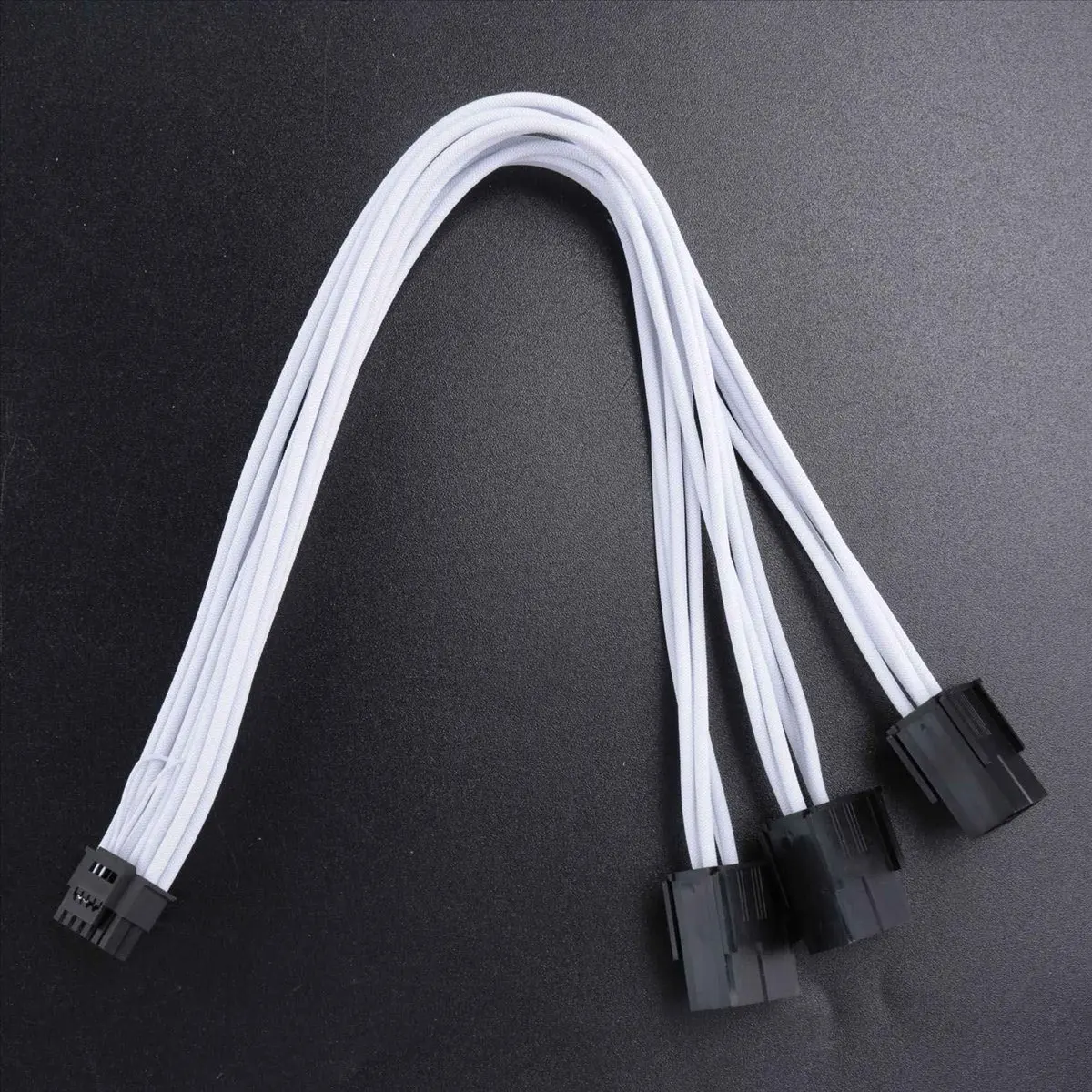 【Home-Accessories】12VHPWR PCI-E 5.0 Extension Cable 16 Pin to 3X8Pin(6+2) Sleeved Extension 16AWG Cable Compatible for 3090Ti &
