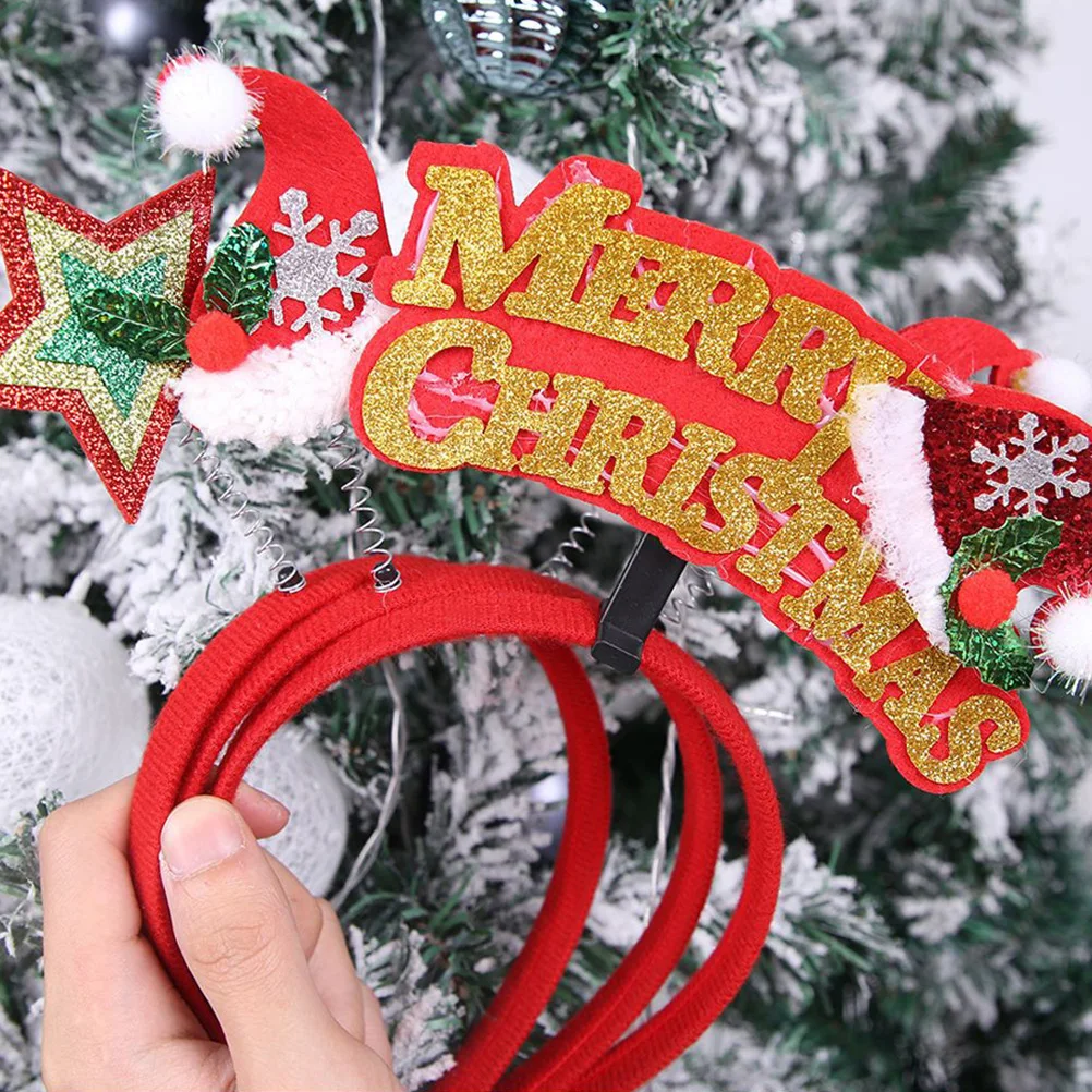 

6pcs Headb Cartoon Decorations Kids Party Favor Xmas Hair Christmas Hair Hoops Hoops Hairstyling Accessories