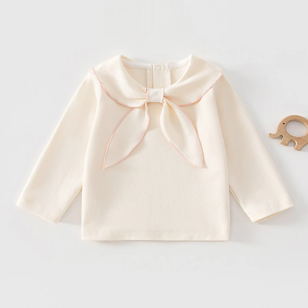 

Baby Girl T Shirts Long Sleeve Solid Color Cotton Spring Autumn Infant Boutique Clothing Little Kids Long Sleeve Tops Tees