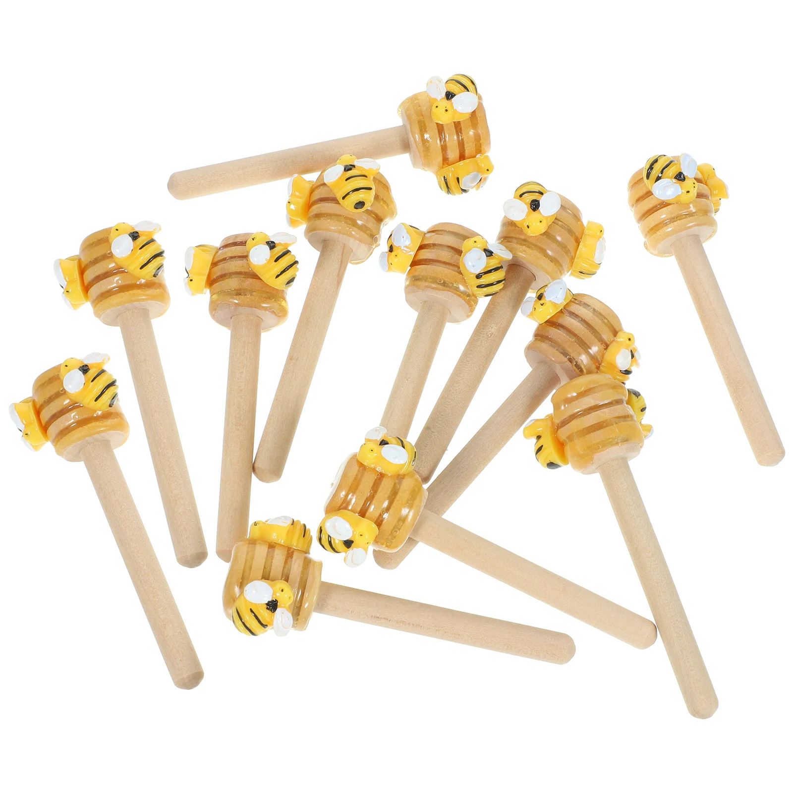 5 Pcs Honey Dipper Model Bee Coasters Decorative Sticks Tiered Tray Kitchen Display Rack Party Ornament