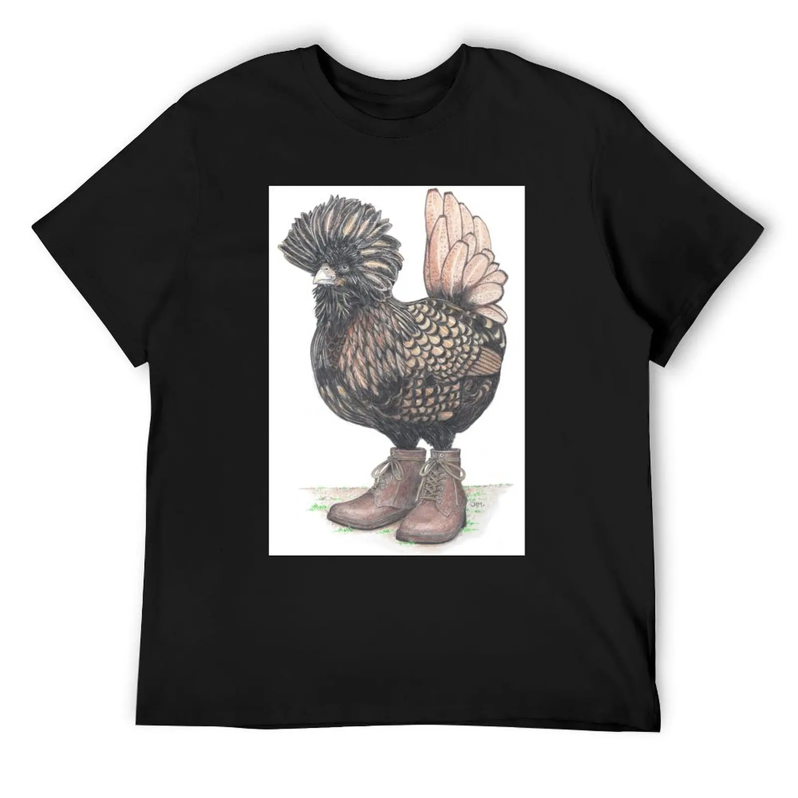 

Polish chicken in farm boots T-Shirt shirts graphic animal prinfor boys cheap stuff graphics Men's cotton t-shirt