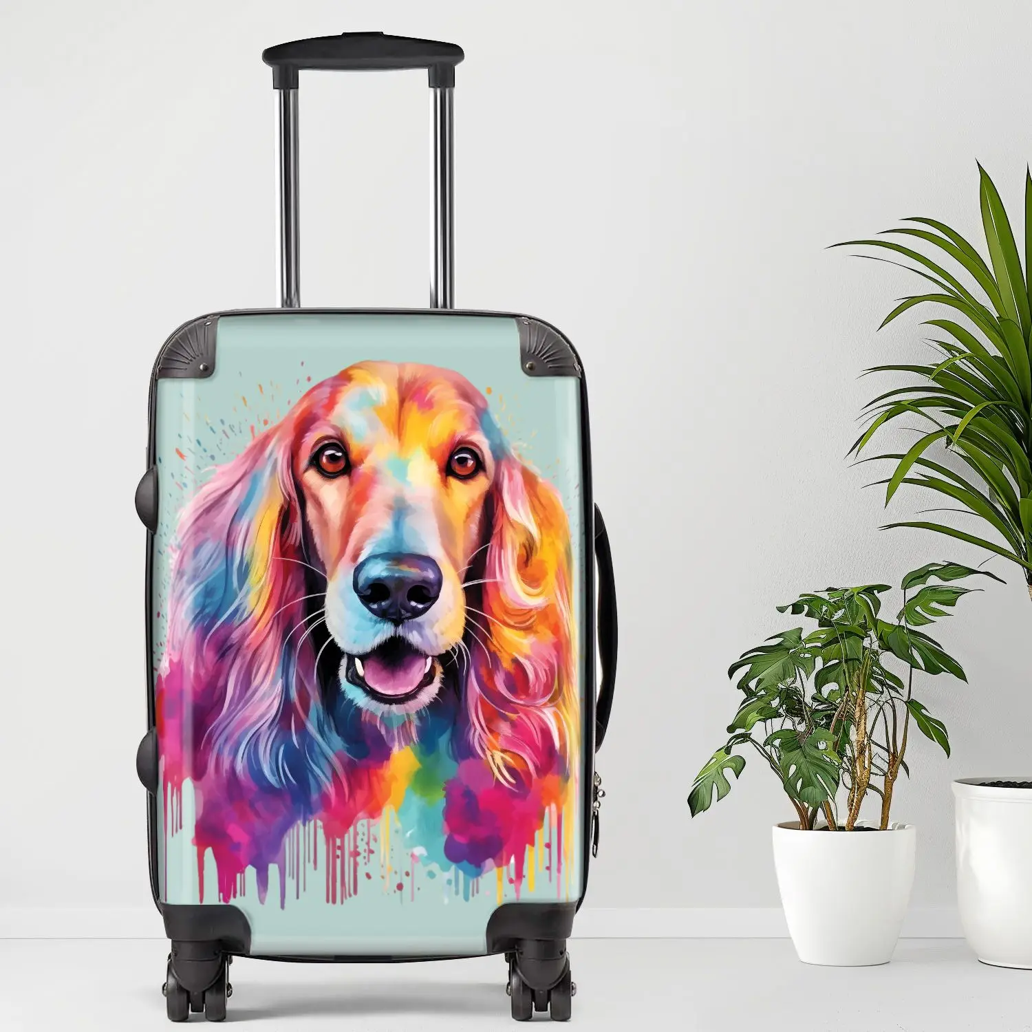 

Golden Retriever Luggage, 20/24/28 Inch Luggage, Carry-On, Custom Luggage, Luggage Set, Suitcase, Travel, Vacation, Cabin Suitca