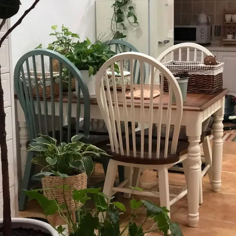 New dining table household solid wood dining table living room rectangular creative simple dining table and chair group