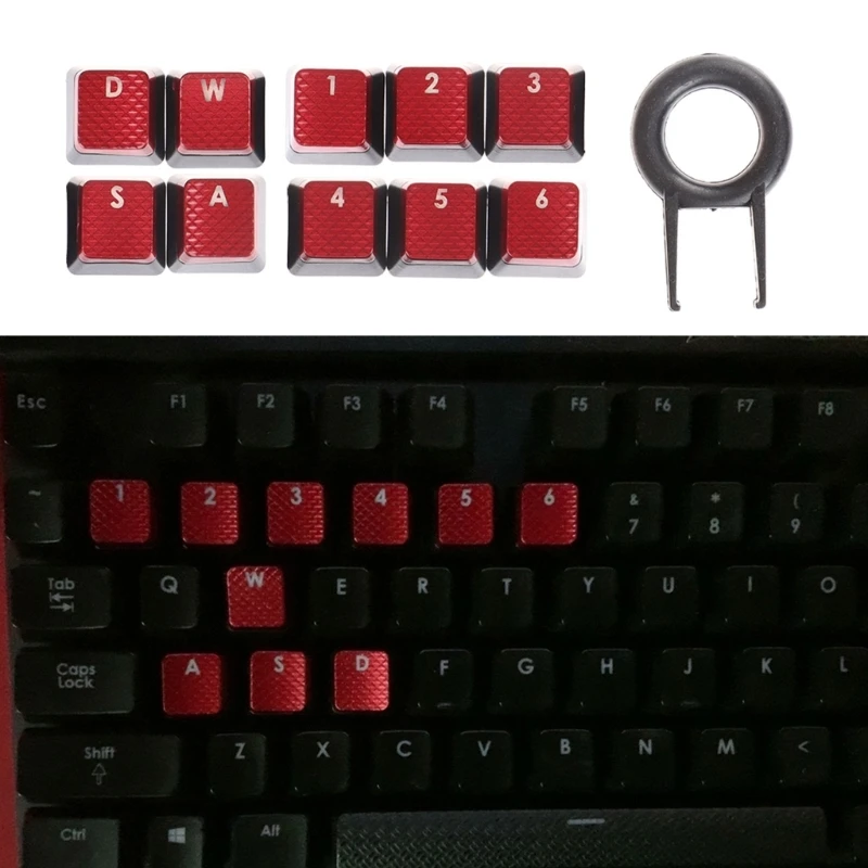 Teclas retroiluminadas antideslizantes, 10 teclas, para interruptores teclado mecánico para jugar K70 RGBK70 K95 K90