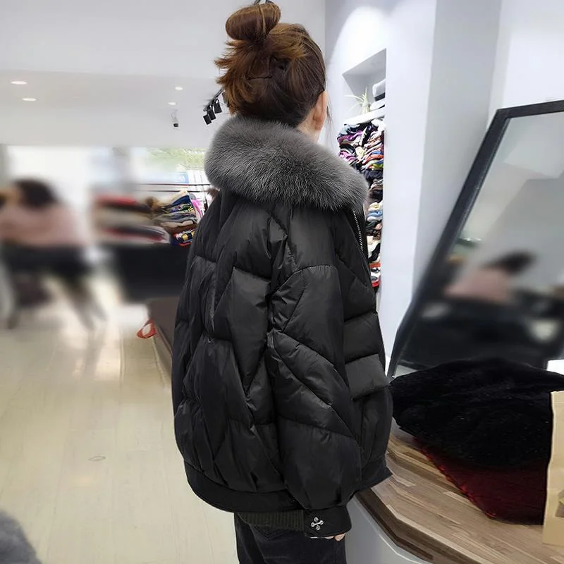 2023 Winter Coat Women New Fashion Stand Collar Cotton Clothes Short Loose Down Coat