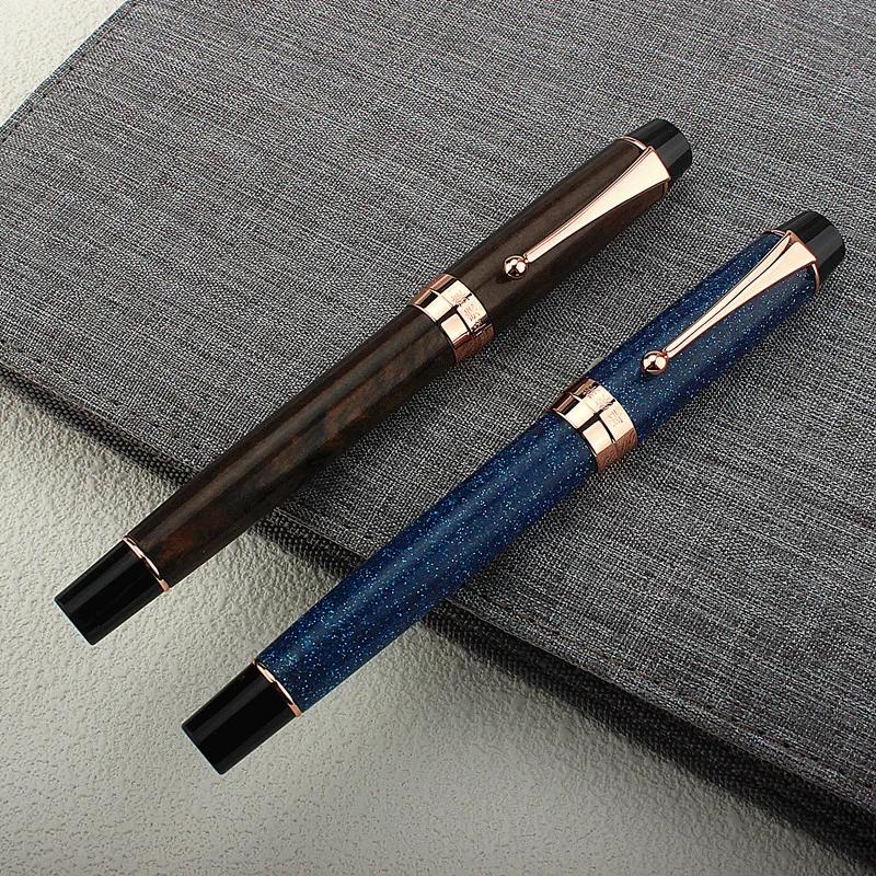 Luxury Fountain Pen Acrylic Spin Pen 0.5MM Nib Stationery Office School Supplies Writing Gift Pen