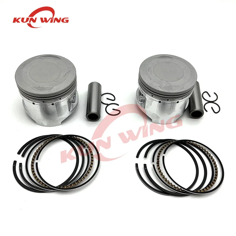 2 Sets 49mm XV250 Piston Ring Kit for Yamaha Virago XV250 V Star 250 Route 66 Motorcycle Engine Parts