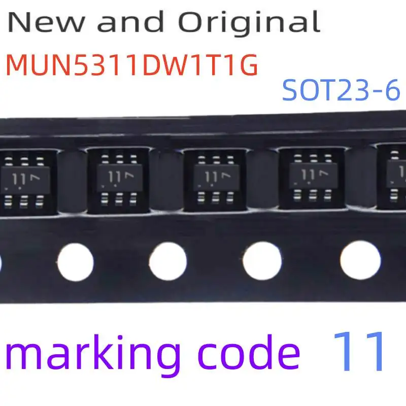 

Mun5311Dw Mun5311Dw1T1G Sot23 50V 100Ma Dual Bias Resistor Transistors Marking Code 11
