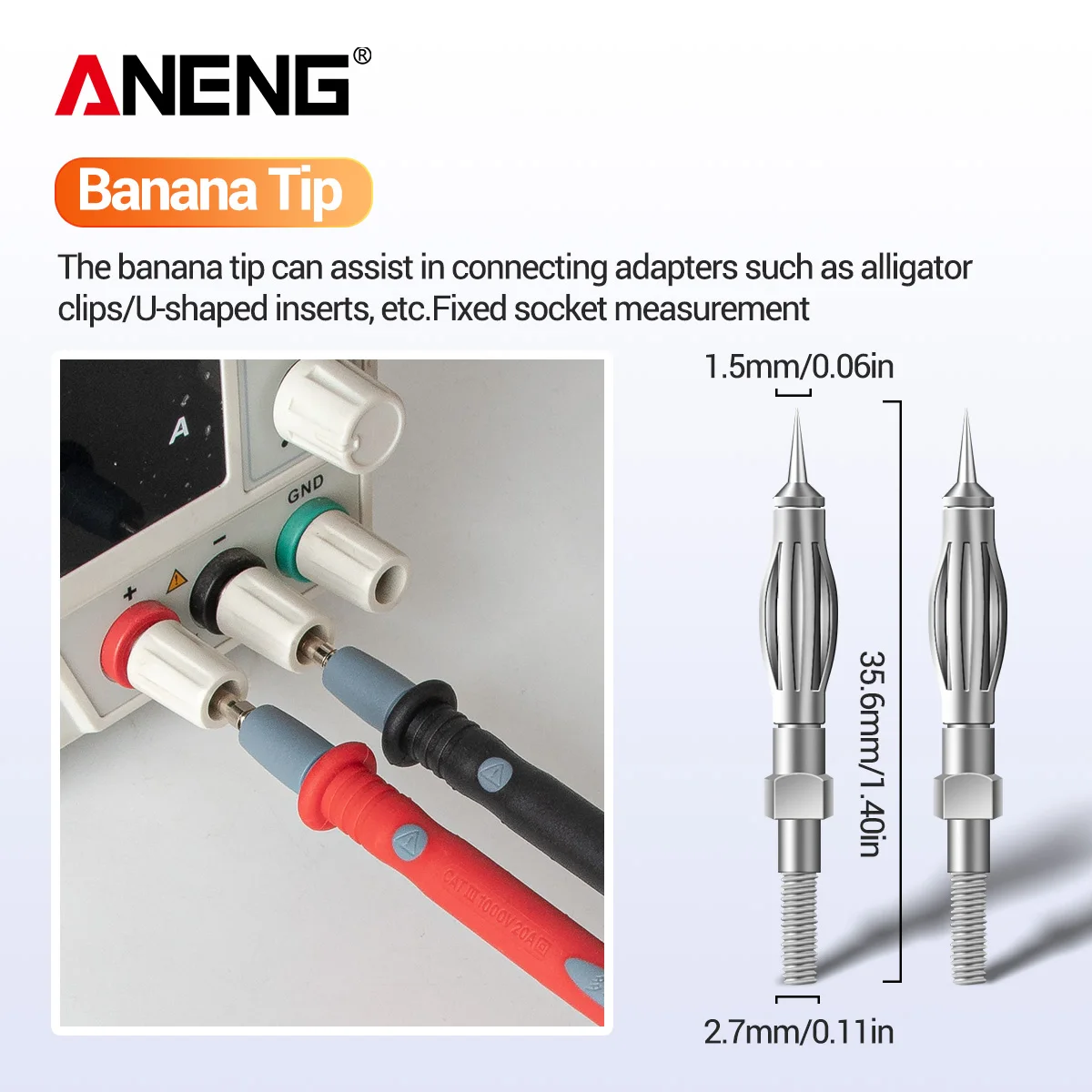 ANENG 22-in-1 Multimeter Test Lead Set 1000V Professional Silicone Insulated Test Probes with Alligator Clips Banana Plugs Tips