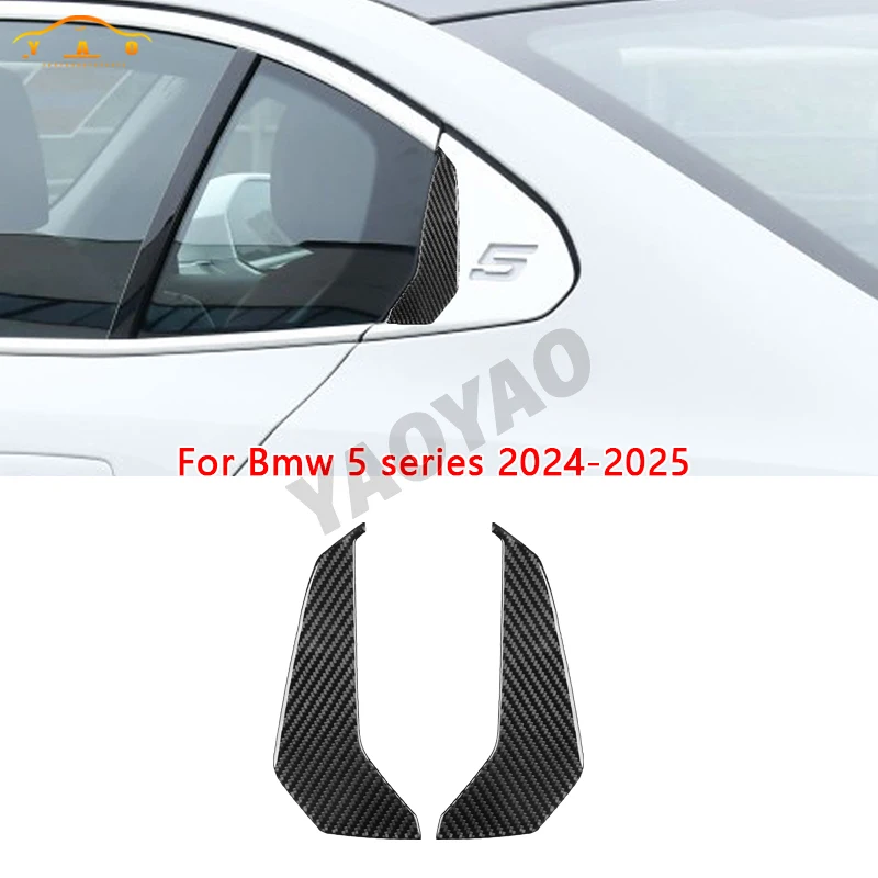 

Наклейка на заднюю панель окна из углеродного волокна для BMW 5 серии G60 G68 2024-2025, внешние аксессуары для автомобиля