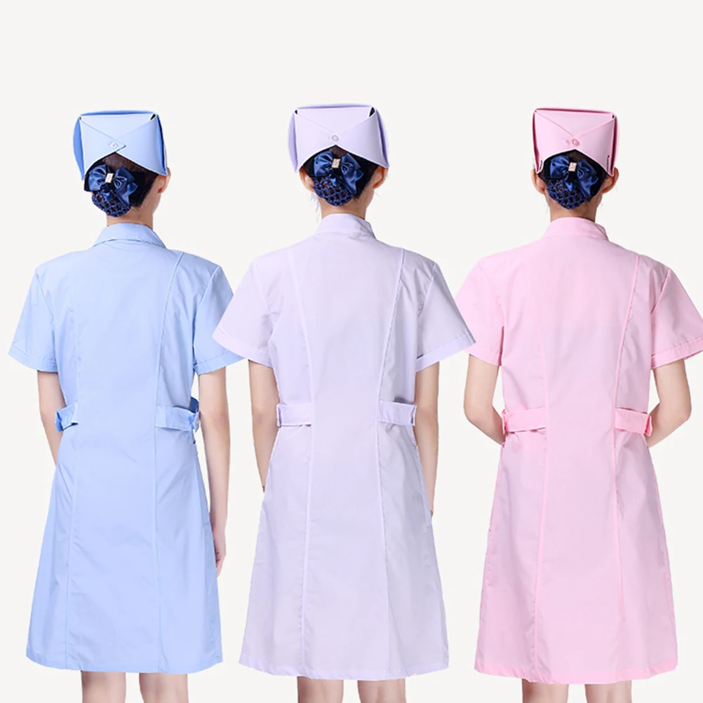 

V neck Uniform White Coat Slim Design Cotton Material Long Sleeve Hospital Doctor Lab Nursing Uniform Clothing