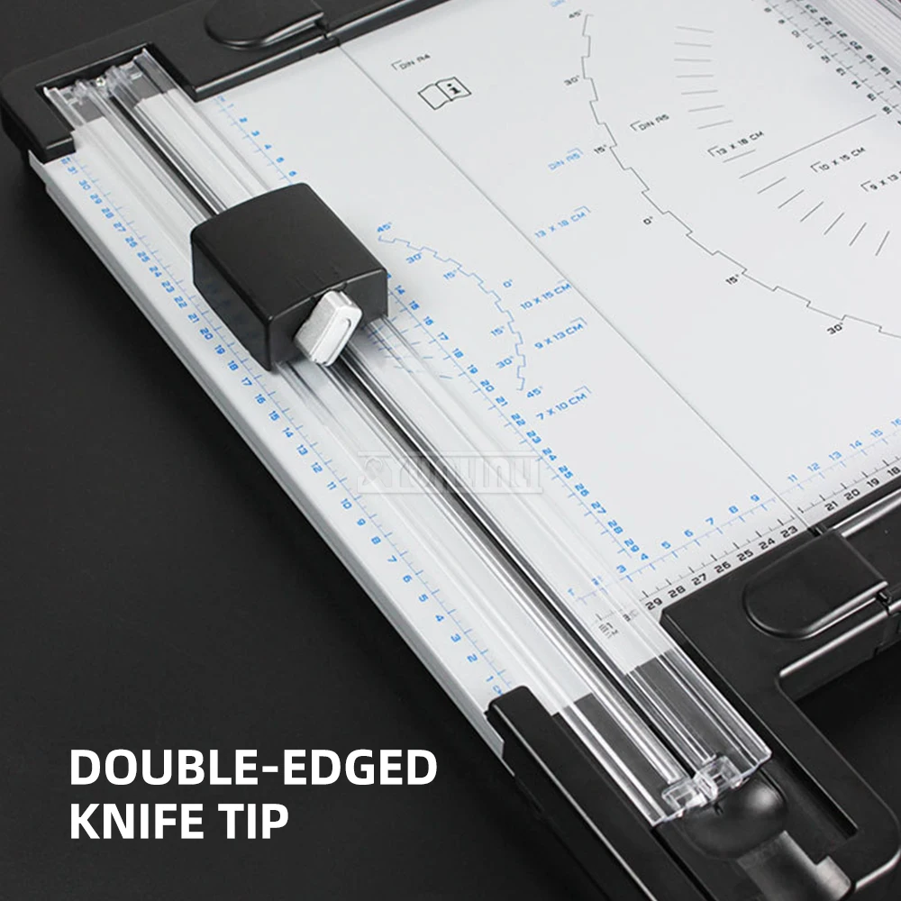 Office Machine Folding Guillotine,Scalloped Dashed Line Paper Cutter, Multi-Function Paper Cutter, 4-in-1 Paper Trimmer
