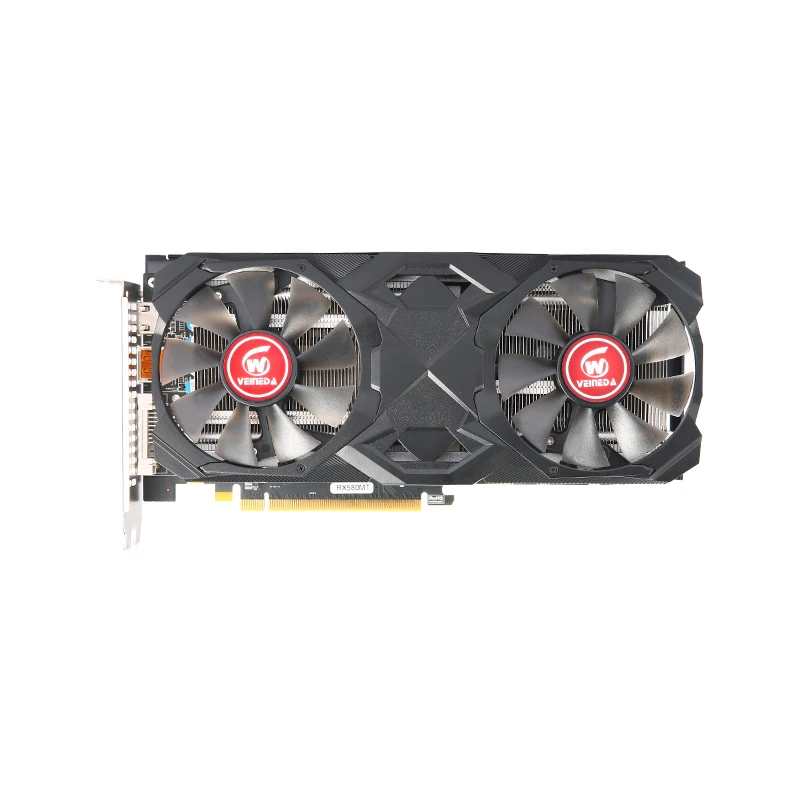 Veineda กราฟิกการ์ด RX580 8GB DDR5 GPU rx 580 8GB PC Gaming การ์ดเดสก์ท็อปเกมการ์ดสําหรับ AMD Radeon Refurbished