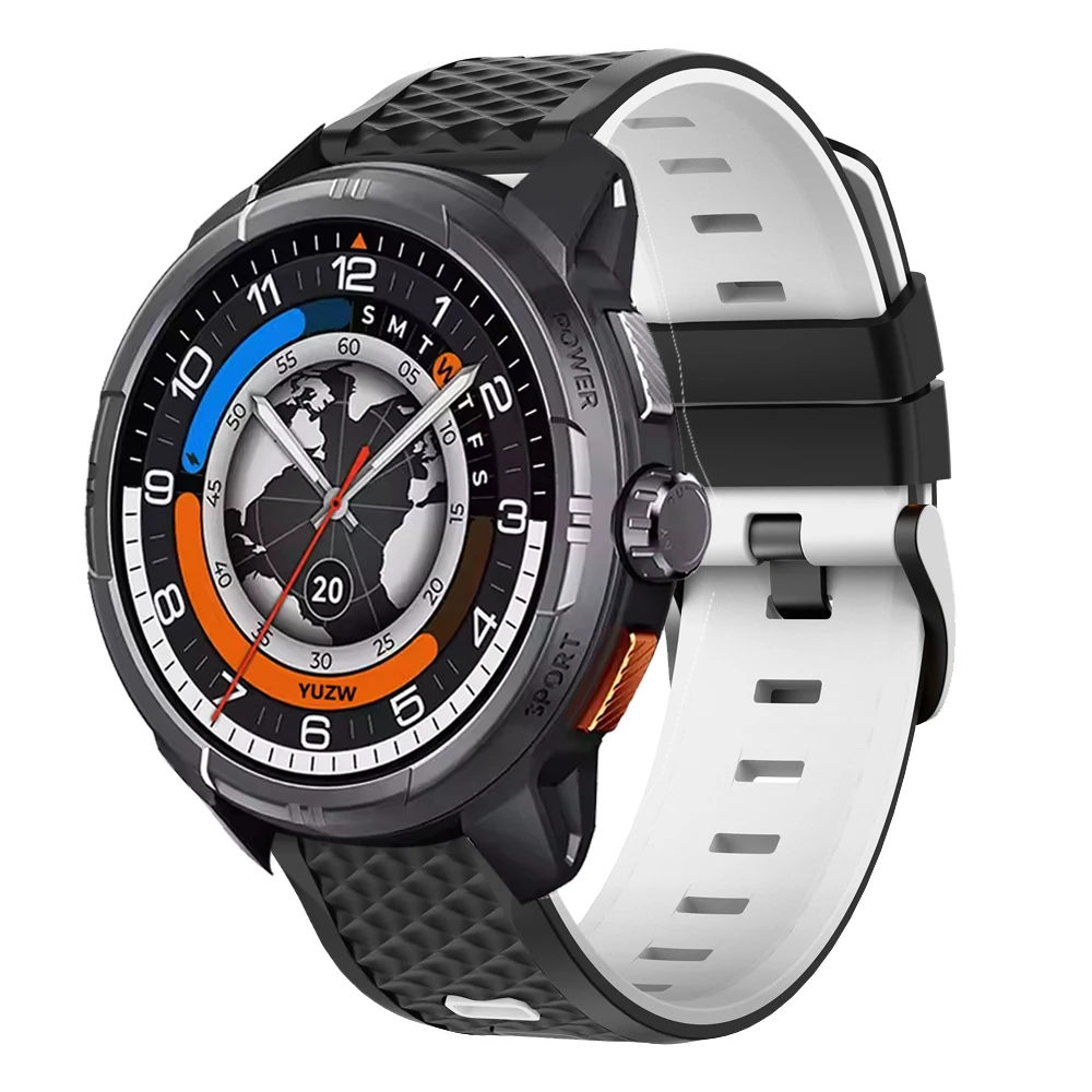 22mm Smart Watch Band for HAYLOU Solar 5/Ultra/Lite Silicone Replacement Bracelet for HAYLOU Watch 4 4S/S6/R8 Sports Watch Strap