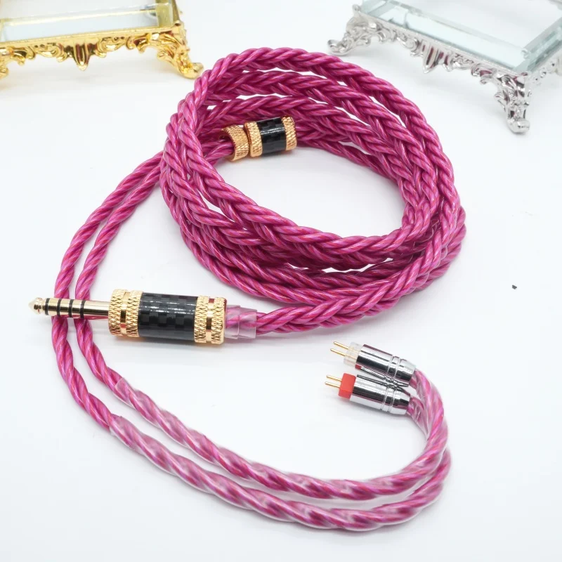 XINHS P77 6-Adriges, lila, abgeschirmtes HiFi-Upgradekabel aus reinem Kristallkupfer – Detail 5