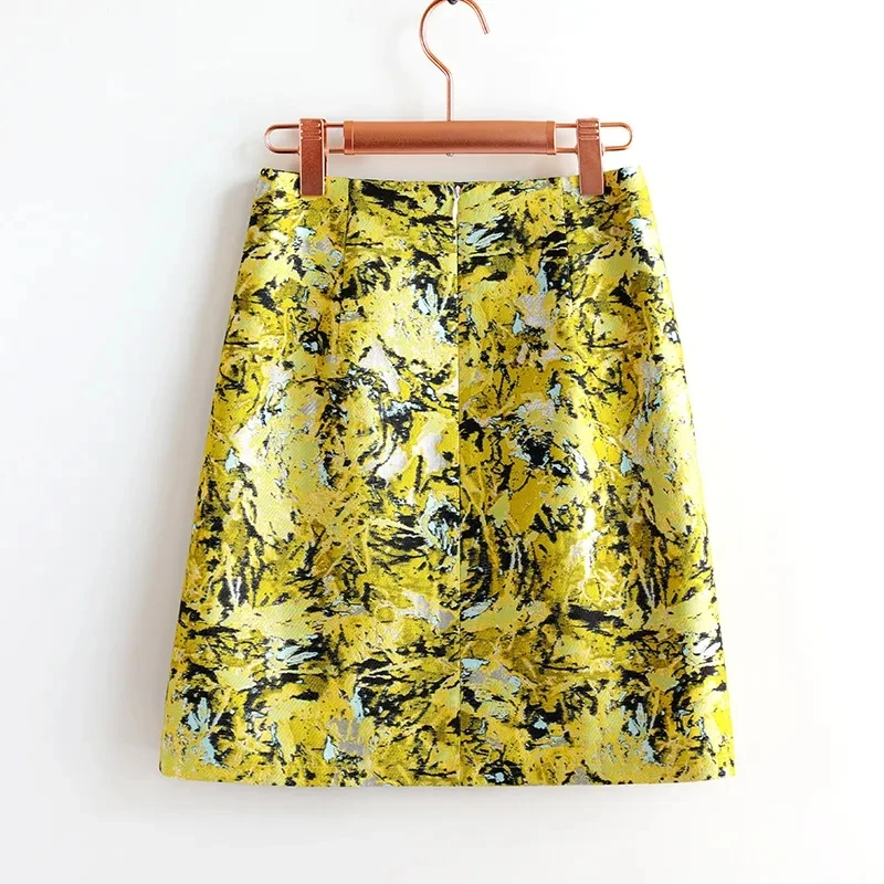 Oil Painting Style Skirt Feminine Skirts Womens 2023 Spring Summer New High Waist Thin A-line Skirt Short Skirt Faldas Aesthetic