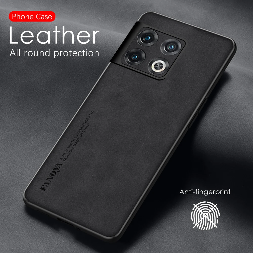 For OnePlus 10 Pro 5G Case Sheepskin Leather Soft Silicone Back Cover One Plus 10 Pro Camera Shockproof Fundas OnePlus10pro 5G