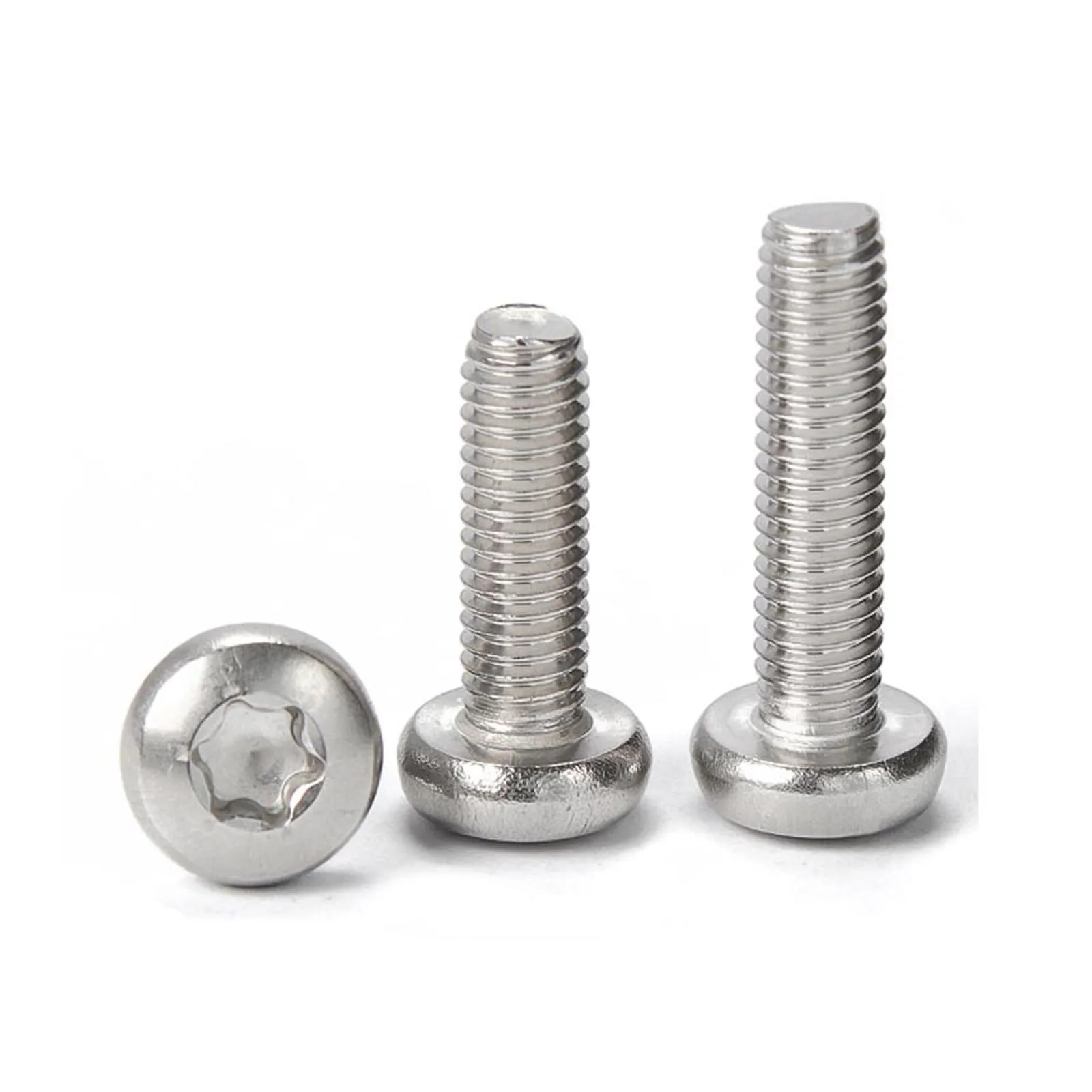 2/5/10/50x M1.4 M1.6 M2 M2.5 M3 M3.5 M4 M5 M6 M8 M10 GB2672 304 Stainless Steel Six-Lobe Torx Pan Six Lobe Round Head Bolt Screw