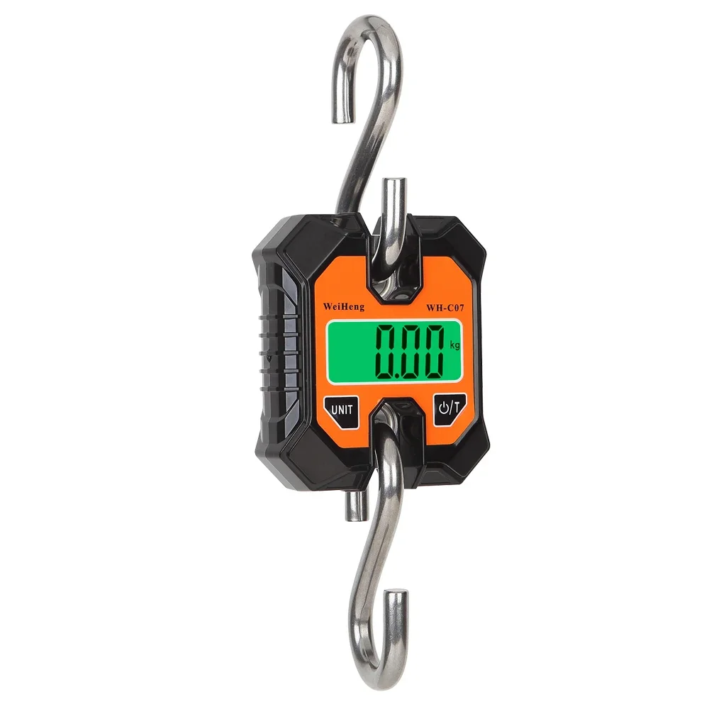 Portable Electronic Scale 100kg 50g Hunting Hanging Industrial Scale Stainless Steel Hook Heavy Weighting Loop Balance