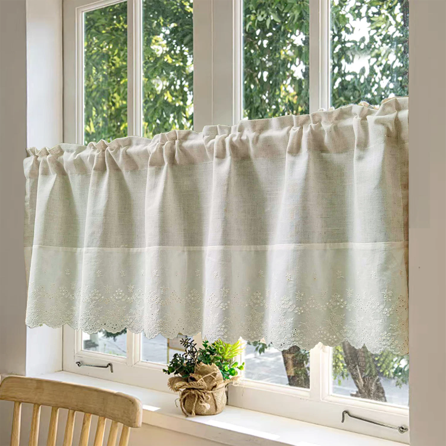 

1 Panel Modern Style Solid Color Kitchen Curtain For Living Room, Bedroom, Door Curtain Partition, Window Curtain Decoration