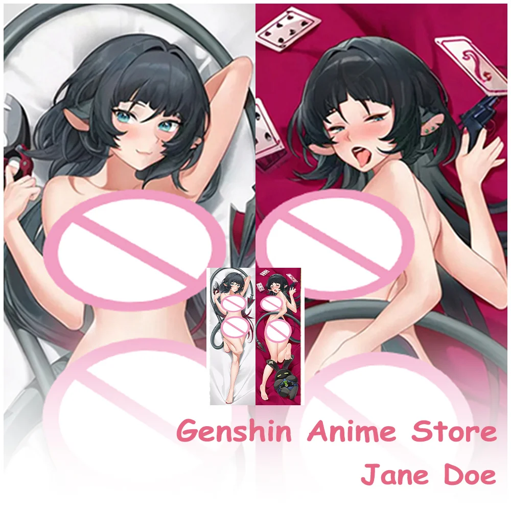 Jane doe rei corpo dakimakura capa cosplay adereços poliéster anime 2 lados impresso otaku lance travesseiro capa dakimakura